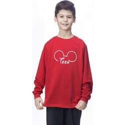 Galaxy Mickey Παιδική Πιτζάμα Βαμβακερή Χειμωνιάτικη Μαύρη Κόκκινη 102