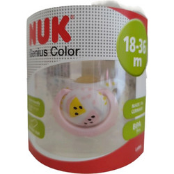 Nuk Genius Color Ανατομική Ορθοδοντική Πιπίλα Καουτσούκ 18-36m Καρπούζι