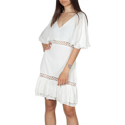 Rut & Circle Victorian Mini Καλοκαιρινό Φόρεμα για Γάμο / Βάπτιση με Δαντέλα Λευκό RUT-19-2-49