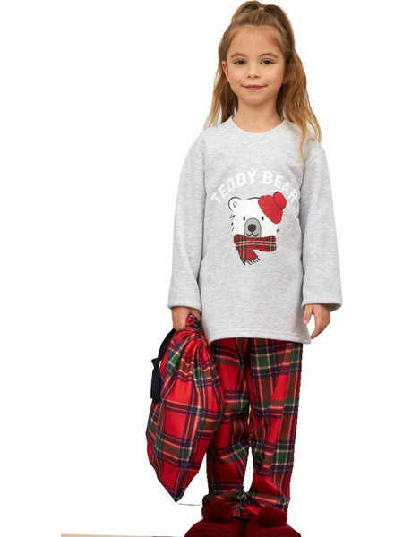 Harmony Teddy Bear 703407 Grey/Red
