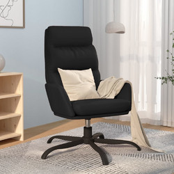 vidaXL Πολυθρόνα Relax Περιστρεφόμενη Δερματίνη Μαύρη 341141