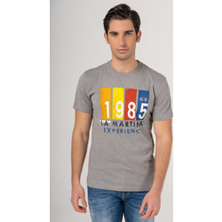 La Martina Κοντομάνικη Μπλούζα της σειράς Man T Shirt - TMR319 JS206 01002 M.H. Grey
