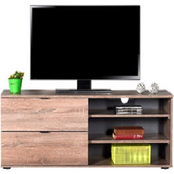 Velco Έπιπλο Τηλεόρασης Ξύλινο Καφέ Μ120xΠ35xΥ48cm 612-4559-32