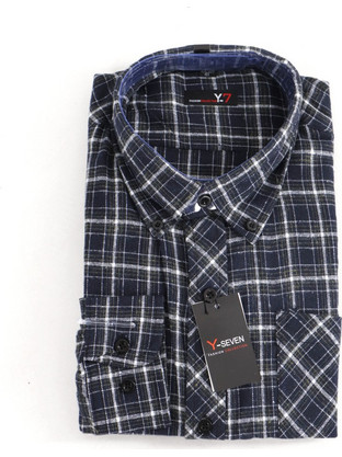 Ανδρικό Πουκάμισο Φανέλα Y-SEVEN BLUE NAVY SEESEV-2