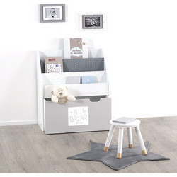 Παιδική Βιβλιοθήκη Με Συρτάρι (62.7x30x70) A-S Grey 127221B