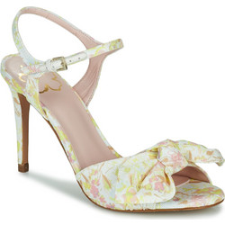 Ted Baker Heevip Γυναικεία Πέδιλα Κίτρινα Εκρού με Λεπτό Ψηλό Τακούνι 263180