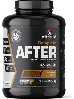 Warriorlab Complete After Chocolate Πρωτεΐνη Ορού Γάλακτος Όγκου Χωρίς Γλουτένη 2.72kg