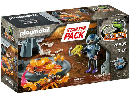 Playmobil Dino Rise Starter Pack Πολεμώντας τον Σκορπιό της Φωτιάς για 5-10 Ετών 70909