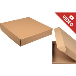 Κουτί συσκευασίας από χαρτί κραφτ χωρίς παράθυρο 450x450x80 mm - Συσκευασία 20 τμχ