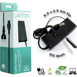 Lapton Φορτιστής Laptop 120W 19V 6.3A για Toshiba με Ενσωματωμένο Καλώδιο Τροφοδοσίας CH-AC06