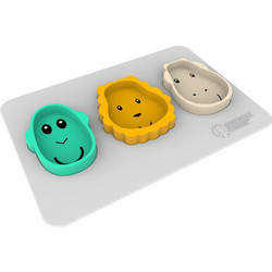 Matchstick Monkey Animal Snack Mat Cool Grey