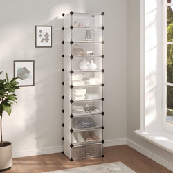 vidaXL Παπουτσοθήκη Πλαστική Μ44xΠ32xΥ174cm 340561