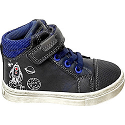 IQ Kids Παιδικά Μποτάκια Navy Μπλε με Σκρατς ARNO-165