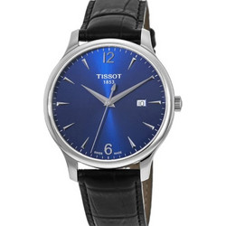 Tissot Tradition Ανδρικό Ρολόι με Μαύρο Δερμάτινο Λουράκι T063.610.16.047.00