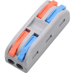 Κλέμα Ταχείας Σύνδεσης Powertech (HUH-0090) 2 θέσεων - 10τμχ HUH-0090