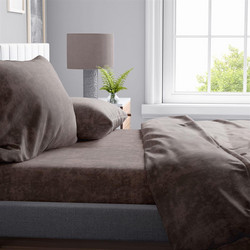Dimcol Σετ Σεντόνια Μονά Βαμβακερά 160x240 Shadow 22 Brown