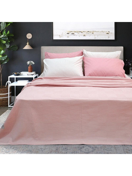 Κουβέρτα Πικέ Renk Old Pink Lino 220x240εκ