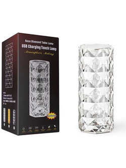 Rose Diamond Table Lamp Usb Charging