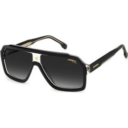 Carrera 1053/S 08A Ανδρικά Γυαλιά Ηλίου Oversized Κοκάλινα Μαύρα με Μαύρο Degradee Φακό