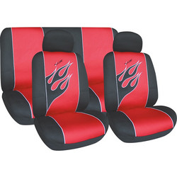 Autoline X-Racing Flame Set Black / Red 6τμχ