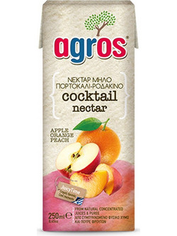 ΧΥΜΟΣ AGROS ΜΗΛΟ-ΠΟΡΤΟΚΑΛΙ-ΡΟΔΑΚΙΝΟ 250ml