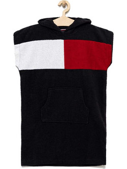 Tommy Hilfiger Παιδικό Πόντσο Θαλάσσης Μαύρο UK0UK00047-DW5