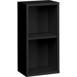 RAVENNA Ράφι Τοίχου Double Caddy Μαύρο 35 x 25 x 70