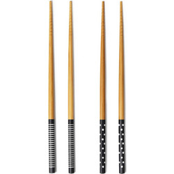 Chopsticks από μπαμπού 23 εκατ. 2 ζεύγη Ecoliving Black