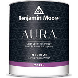 Benjamin Moore Aura Waterborne Interior Paint Πλαστικό Λευκό Matte 3.785lt