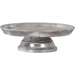 Cake Stand Αντικέ Ασημί 25x8.5 εκ. Zaros Ga293