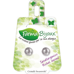 Farma Bijoux Γυναικεία Σκουλαρίκια Καρφωτά από Ορείχαλκο Ασημί 10033115