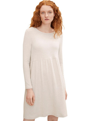 Tom Tailor Mini Καθημερινό Φόρεμα Πλεκτό Εκρού 1032815-30224