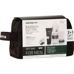 Macrovita Men Cotton & Hops Face Cream 50ml + Shower Gel 250ml + Deodorant Roll-On 50ml