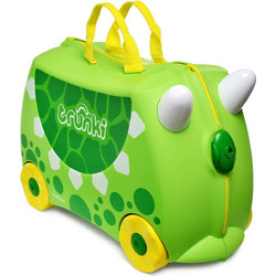 Trunki Dudley Dino Παιδική Βαλίτσα Καμπίνας 31x46x20.5cm με 4 Ρόδες Πράσινη