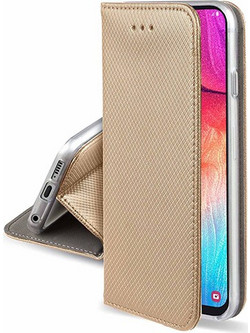 Θήκη OEM Smart Magnet για Apple iPhone 12, 12 Pro Flip Cover Gold