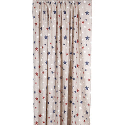 Viopros Παιδική Κουρτίνα με Τρέσα 280x270 Sky Beige/Red