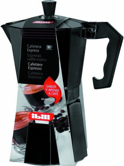 Ibili 612206 Μπρίκι Espresso 6Cups Μαύρο