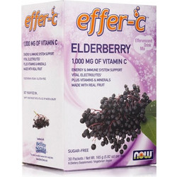 Now Foods Effer-C Elderberry 30 Φακελάκια