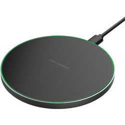 Haitronic Ασύρματος Φορτιστής Qi Pad με Θύρα USB-C Black HS1063