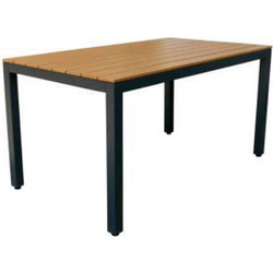 Bliumi Madison Ορθογώνιο Τραπέζι Κήπου Ξύλινο Μπεζ 150x90x72cm 5380G