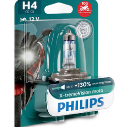 PHILIPS PHILIPS Λάμπα Μοτοσυκλέτας H4 X-TREME VISION 130% 12V 60/55W, 12342XVBW - 1τμχ 12342XVBW