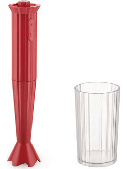 Alessi MDL10 Plisse Red Ραβδομπλέντερ με Πλαστική Ράβδο 500W