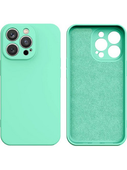 Silicone case iPhone 14 Plus silicone cover mint green