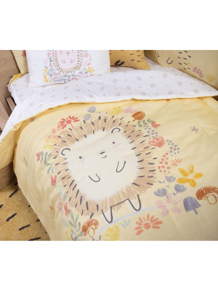 Nef-Nef Cute Hedgehog Βρεφικό Κουβερλί Βαμβακερό Κίτρινο 110x140cmΚωδικός: 40884500