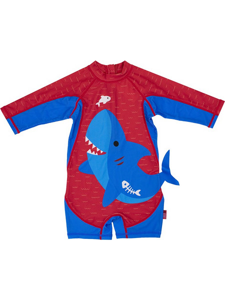 Zoocchini Shark Αντηλιακό UV Βρεφικό Μαγιό Ολόσωμο για Αγόρι Κόκκινο ZOO12412