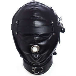 Sex & Mischief No Sensor Hood Open Mouth Mask Black