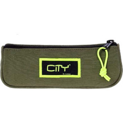 City Eclair Jeans & Co Κασετίνα Βαρελάκι Χακί 32299