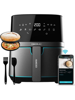 Cecotec Cecofry Full InoxBlack 5500 Connected Pack CEC-03319 Air Fryer 5.5lt με Wi-Fi