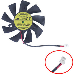 Ανεμιστηράκι Laptop - GPU Cooling Fan για EVGA GTX 650 650Ti GTS 450 Graphics Card Fan 12V 0.32A T128015SH T129215BU 75mm 2pin (Κωδ.81022 )