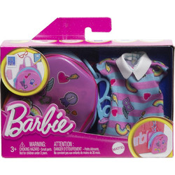Mattel Barbie Deluxe Clip-On Τσάντα με Σχολική Στολή & Αξεσουάρ